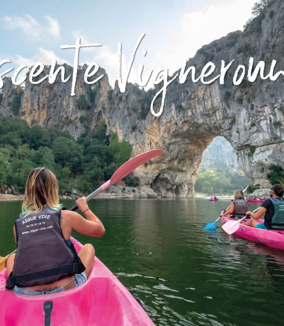 Canoë encadré en Famille - le Pont d'Arc à la journée avec