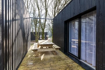Camping des Gayeulles, Citylodge Odorico, terrasse