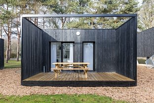 Camping des Gayeulles, Citylodge Gabriel, terrasse ©Simon Bourcier