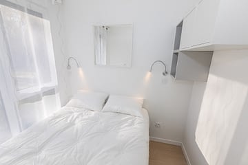 Camping des Gayeulles, Citylodge Sainte Anne, chambre ©Simon Bourcier