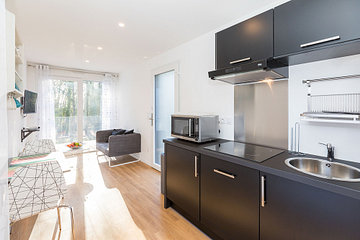 Camping des Gayeulles, Citylodge Oberthur, cuisine ©Simon Bourcier