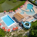 Vista aérea de la piscina - Camping Country Park - Le Touquin