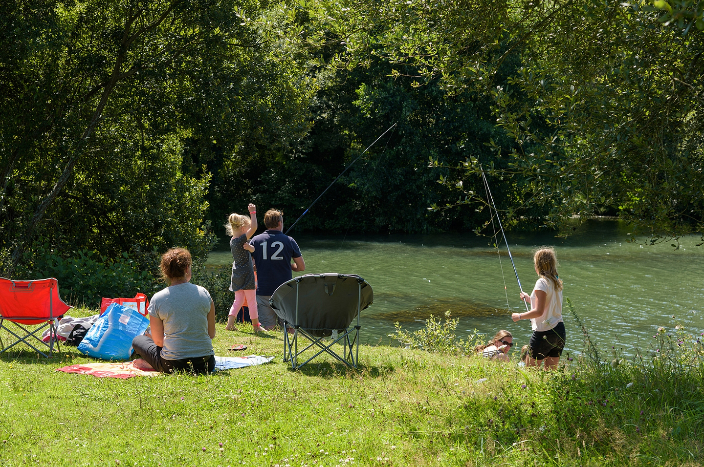 Domaine de Mesqueau, fishing on the lake