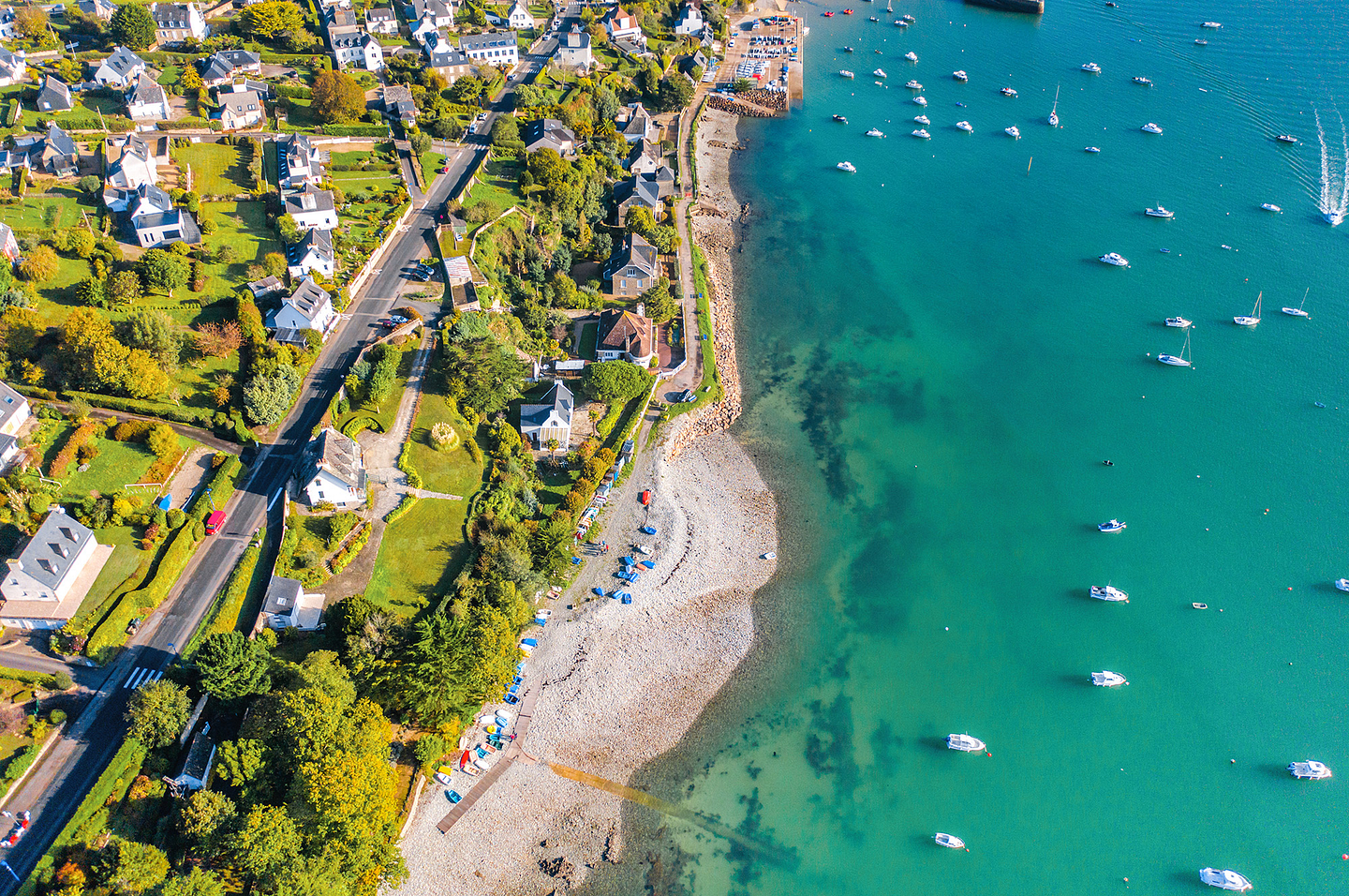 Port de Locquirec à Carantec en drone ©PORIEL Thibault / SB