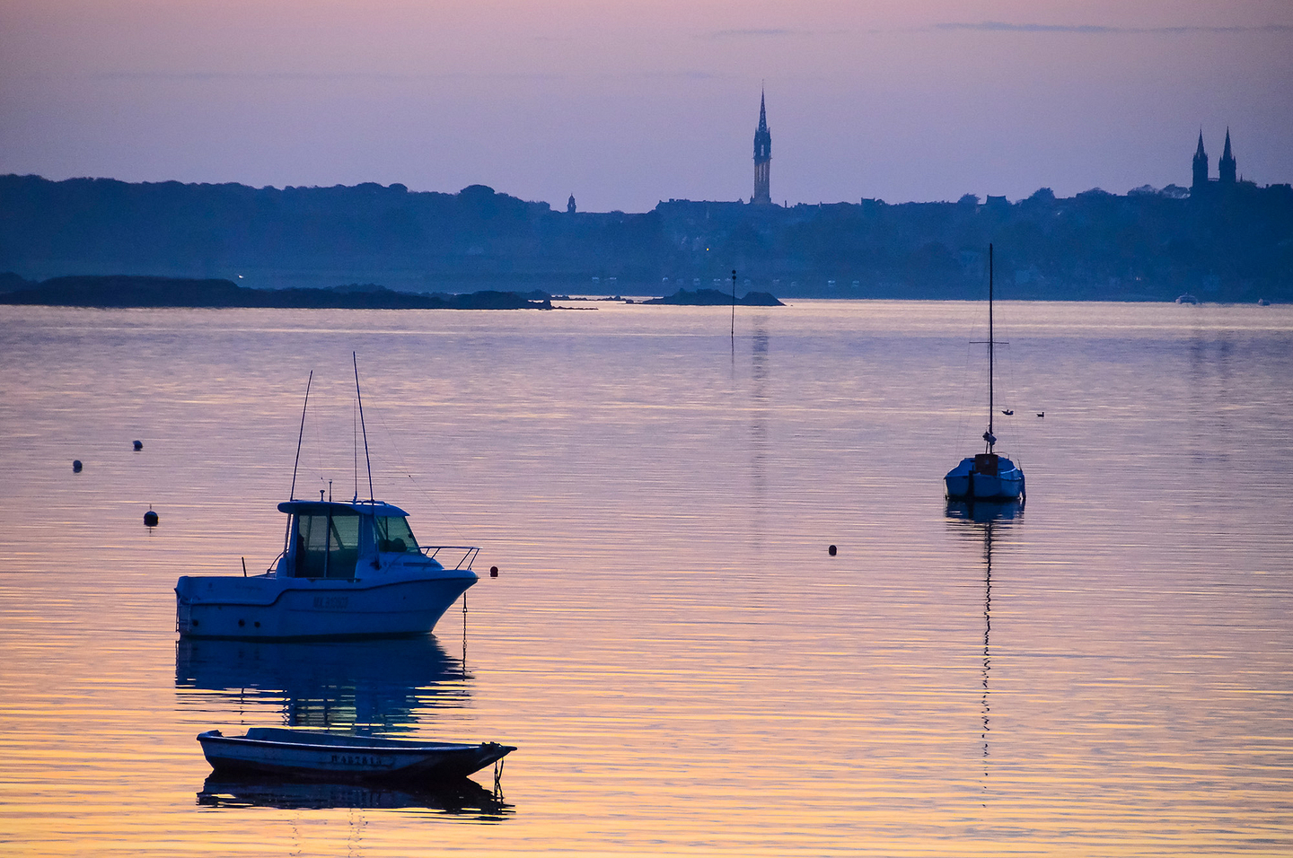 sunset over the bay of Saint Pol de Léon