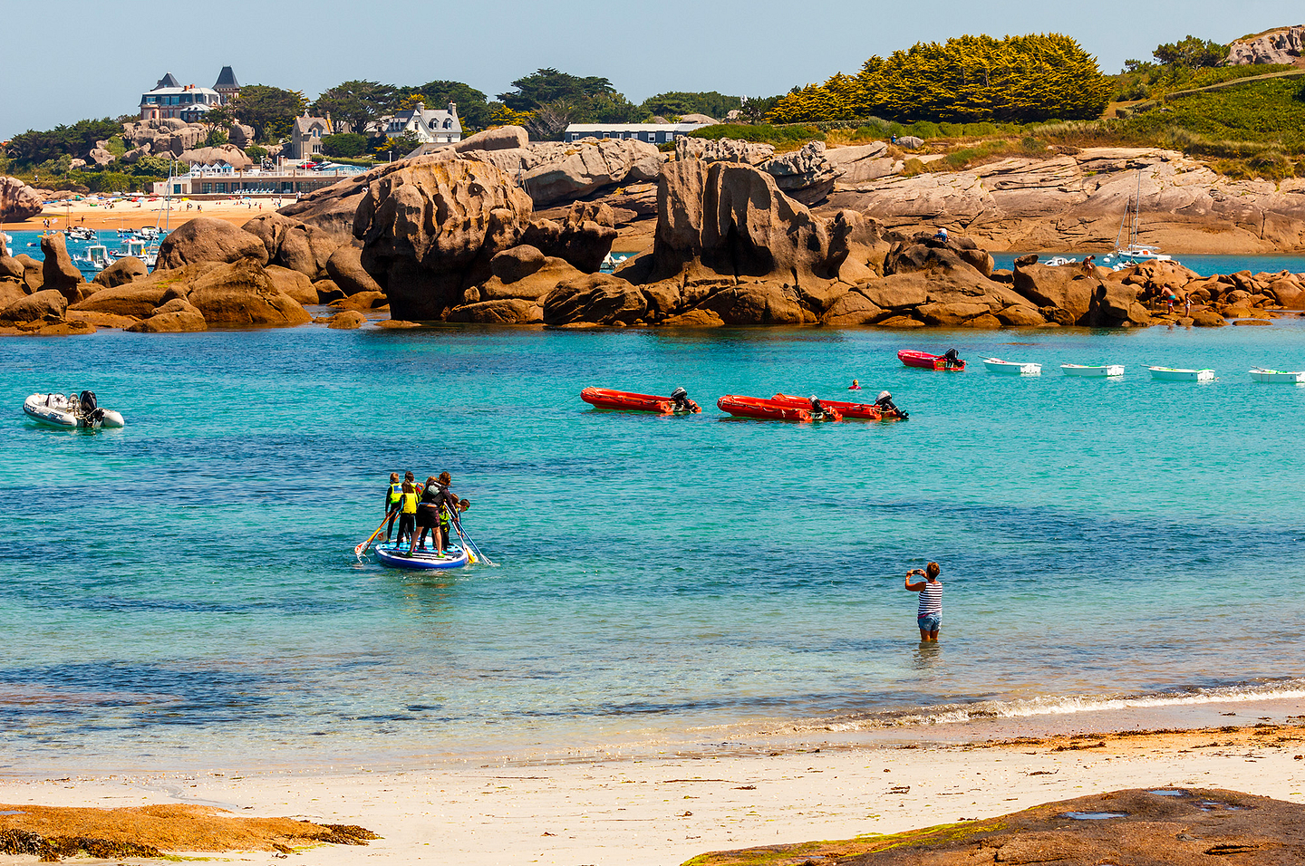 Paddle à plusieurs à Trégastel