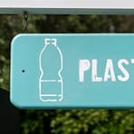 Beauregard Plage Campsite - Recycling House - Plastic Recycling Bin Sign