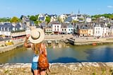 Le Moténo - Morbihan - Toerist voor de haven van Saint Goustan in Auray