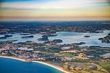 Le Moténo - Morbihan - Luchtfoto van de Golf van Morbihan en Quiberon
