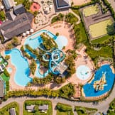 Les Mouettes campsite - The water park - Overhead view of the water park