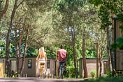 Camping Les Couleurs de la Coubre - Activités et animations - Couple en vélo dans les allées du camping