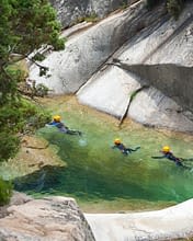 Domaine de Bagheera, Expérience, canyoning aux cascades de Purcaraccia - Corse