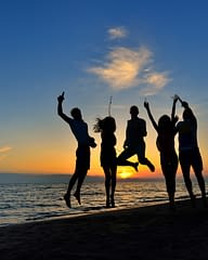 Domaine de Bagheera, soirée sur la plage