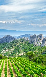 Bestemming Provence - rotsen “Dentelles” van Montmirail