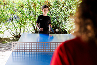 Camping Zelaia - Club enfants - Partie de tennis de ping-pong