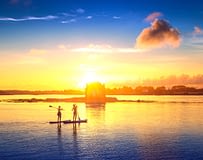 Le Moténo - Morbihan - Paddleboarding on the sea at Saint-Cado