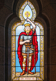 Manoir de Kerlut - Stain-glass window in the manor chapel