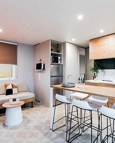 Mobil-home Star *** 6 personnes - 3 chambres - Séjour / Cuisine - Camping Country Park Le Touquin