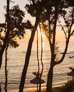 Domaine de Bagheera, Strand, Sonnenuntergang