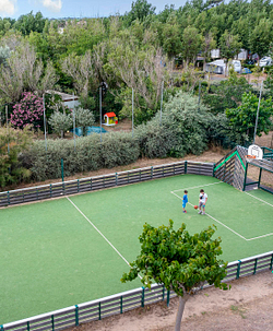 Camping Californie Plage - Activities and entertainment - Aerial view of the sports area