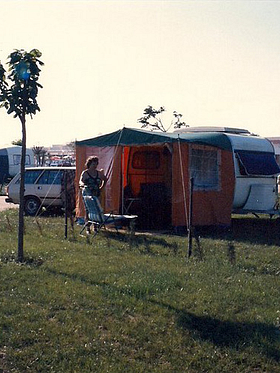 Camping Amfora - Historia del camping - Parcela en los años 1980