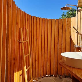 Camping Beauregard Plage - caravans Bohème - Outdoor sanitary facilities