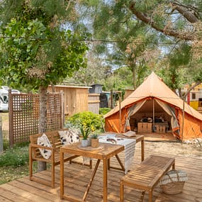 Beauregard Plage Campsite - Tentes Terracotta Duo - 15m² tent and terrace