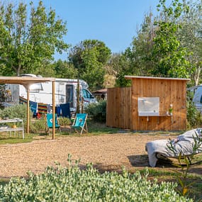Beauregard Plage Campsite -  Caban O Spa Camping Pitch - General view of pitch