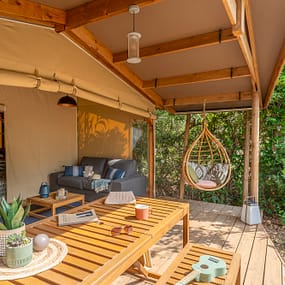 Camping Beauregard Plage - Tente Lodge Bohème - Terrace