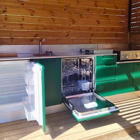 Emplacement avec cuisine &eacute;quip&eacute;e