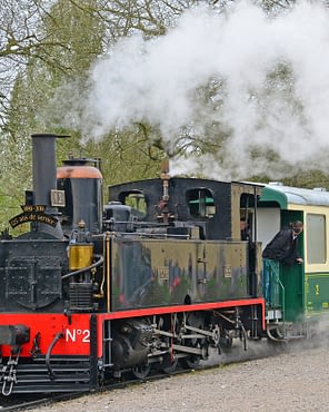 Domaine de Drancourt - Baie de Somme - Vieux train à vapeur - Le Crotoy
