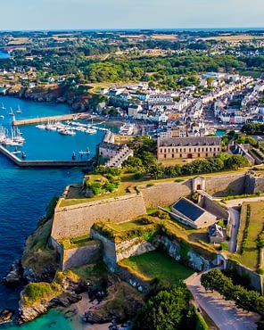 Le Moténo - Morbihan - Aerial view of the Palais citadel built by Vauban, Belle-Île-en-Mer