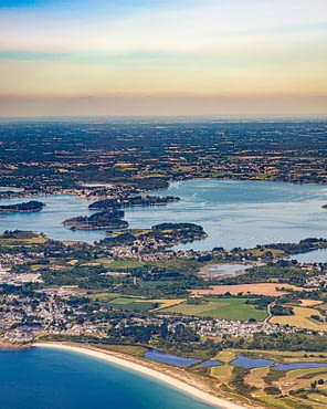 Le Moténo Campsite - Morbihan - Aerial view of Gulf of Morbihan and Quiberon