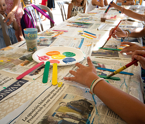 Camping Amfora - Tout pour les enfants - Séance de peinture dans le club enfants