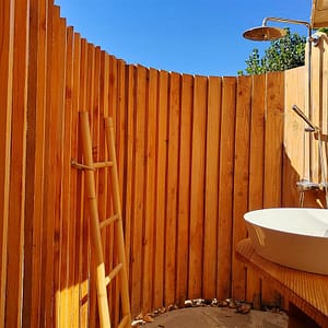 Camping Beauregard Plage - Caravane Bohème - Sanitaires extérieurs