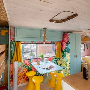 Camping Beauregard Plage - Caravane Surf - Intérieur de la caravane