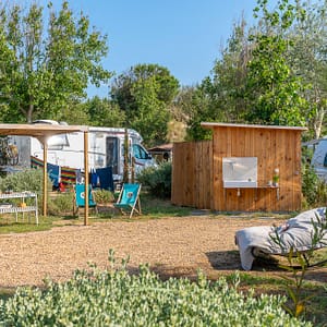 Camping Beauregard Plage - Staanplaats caban O Spa - Algemeen zicht op de staanplaats