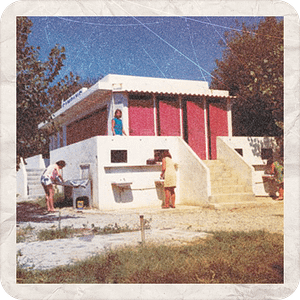 Campingplatz Le Brasilia, Geschichte, Sanitäranlage in den 70er Jahren