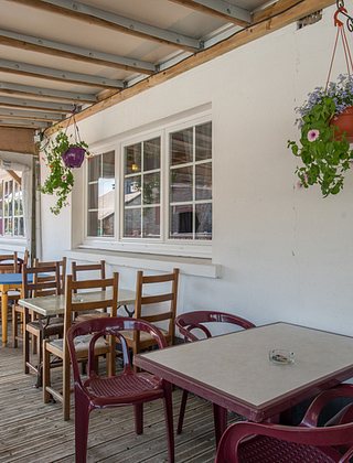Camping Le Ridin Le Crotoy , Restaurant le Maycoq, terrasse ©Nicolas Bryant