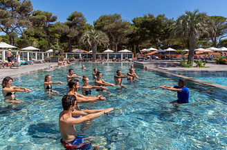 Campingplatz Le Brasilia, Aquapark L‘Archipel, Aquabike-Kurs