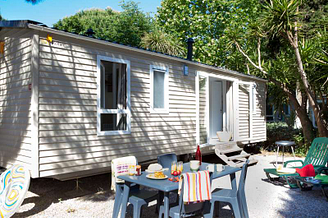 Campingplatz La Sirène - Mietunterkünfte - Sirène 2 Clim - 3m - 4 Personen - 2 Zimmer - Wohnzimmer / Küche