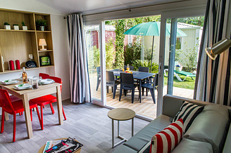 La Sirene campsite - Accommodation - Sirene 2 Confort - 4 persons - 2 bedrooms - Living room