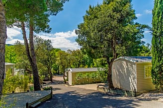 Le Bois de Valmarie campsite - View of the accommodation paths