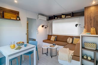 La Sirène campsite - Accommodation - Cottage 3 - 6 persons - 3 bedrooms - Lounge area
