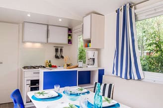la Sirene campsite - Accommodation - Sirène 2 Clim - 3m - 4 persons - 2 bedrooms - Living area/Kitchen