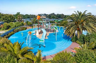 Les Mouettes campsite - Water park - Aerial view of the Aqua garden