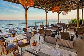 Domaine de Bagheera: Restaurant, terras