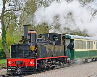 Domaine de Drancourt - Baie de Somme - Vieux train à vapeur - Le Crotoy