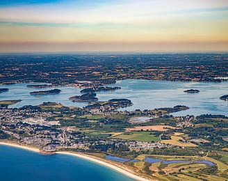 Le Moténo Campsite - Morbihan - Aerial view of Gulf of Morbihan and Quiberon