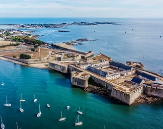 Le Moténo - Morbihan - Aerial view of Port-Louis citadel